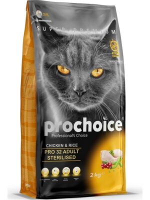 Pro Choice Kısırlaştırılmış Kedi Maması Tavuklu ve Pirincli